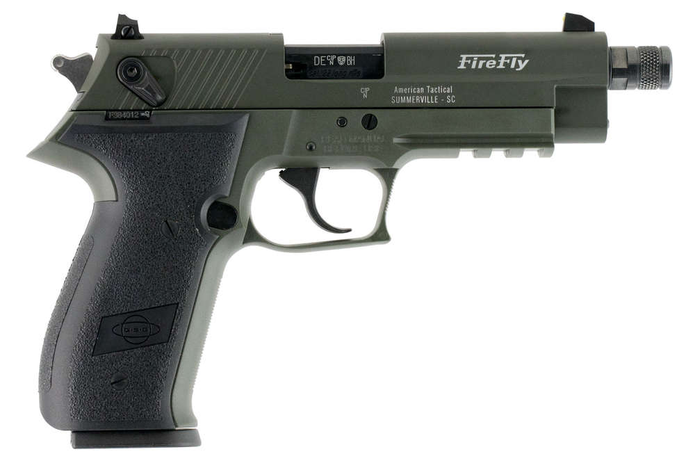 Handguns American Tactical Imports 4.90" 22LR GSG GERG2210TFFG  FIREFLY 22LR TB      4  10R  GRN • Model: 4.90"